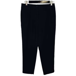 J Crew Black High Rise Pleated Black Ankle Dress Pants
